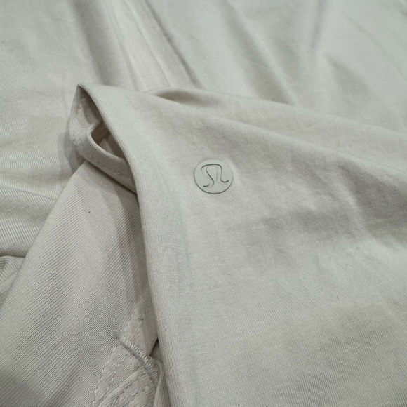 Lululemon LA Funnel Neck White Opal Pima Cotton T-Shirt Dress Size 6 - Picture 5 of 5